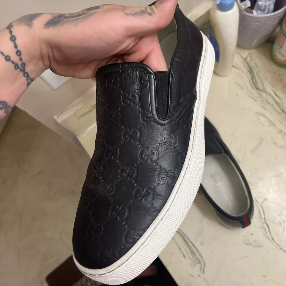 Gucci signature slip on mens shoes